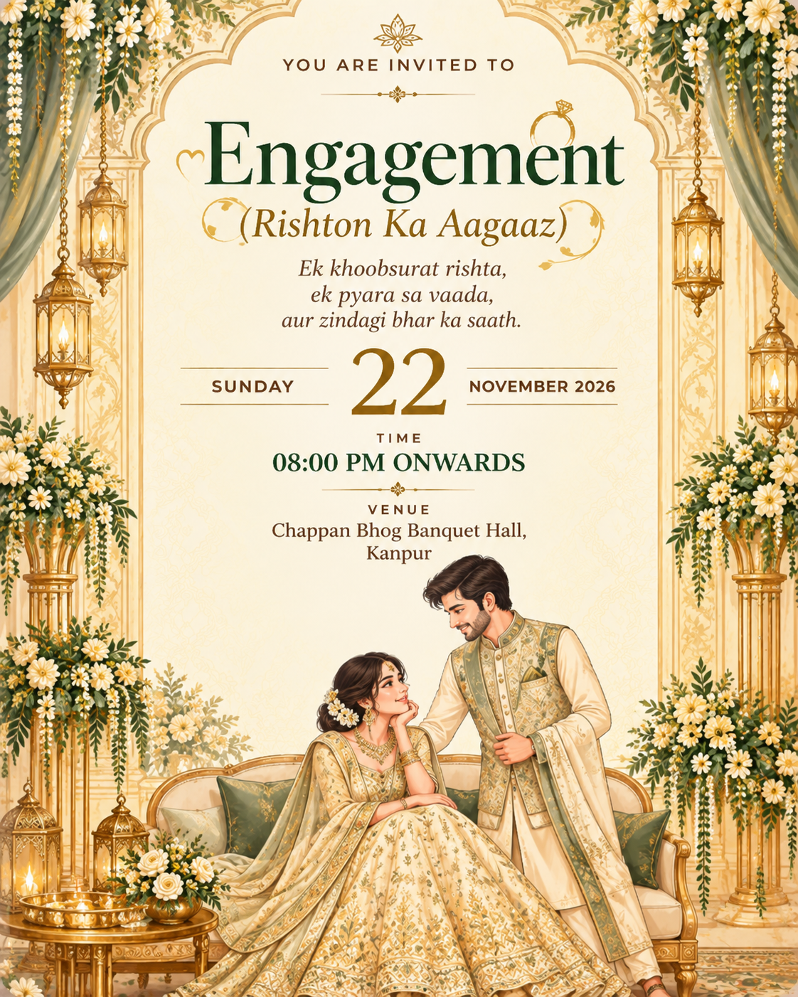 Engagement celebration invitation