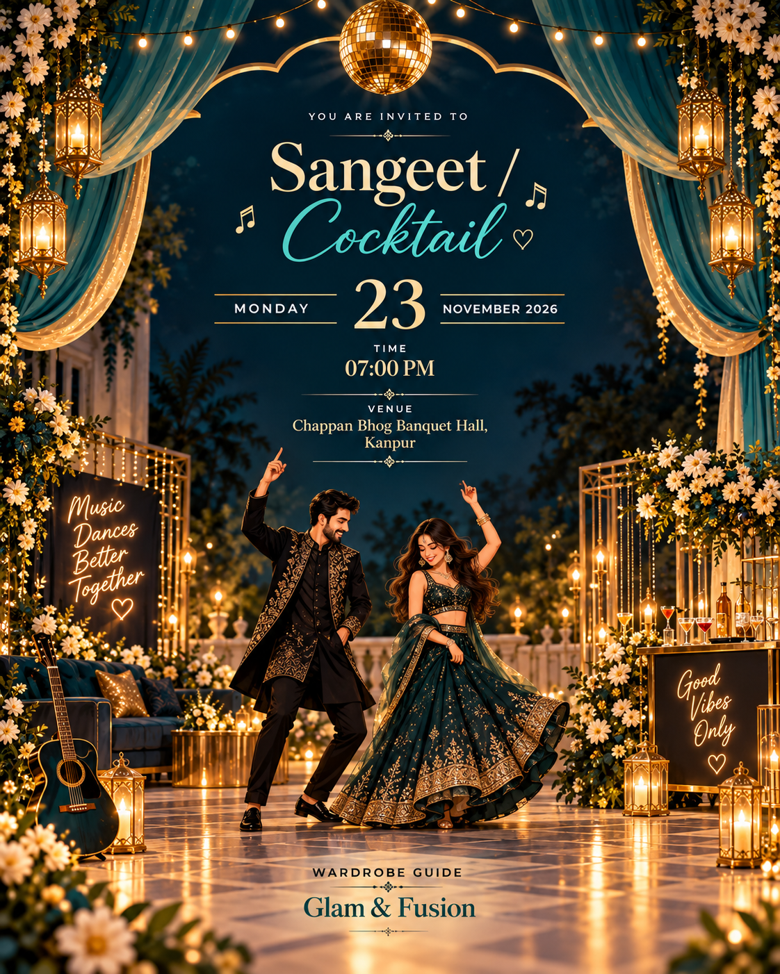 Sangeet celebration invitation