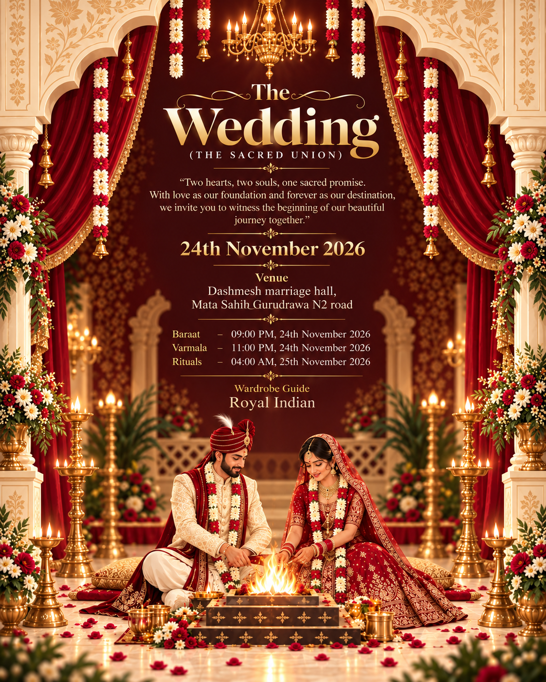 Wedding celebration invitation